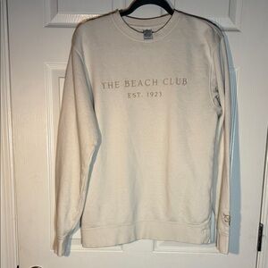 The Beach Club Men's Cream Crewneck Sweater